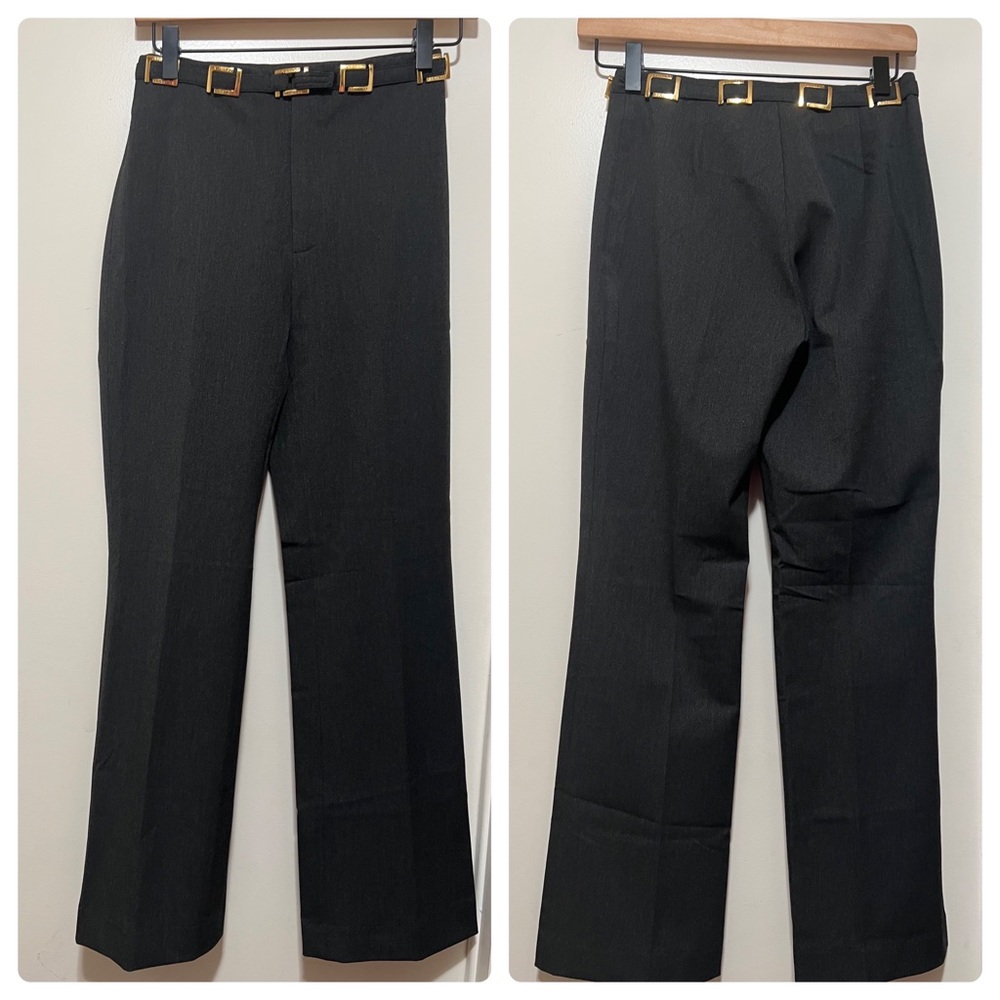 Made in France Vertigo Womens Dress Pants Career Belted Womens Size 4.